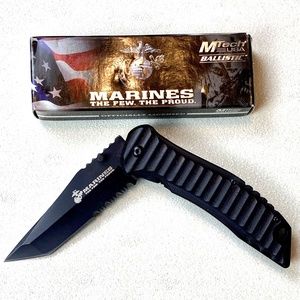 MTeck USA M-A1038BK Marines Officially Licensed Spring Assist Knife 8.25"